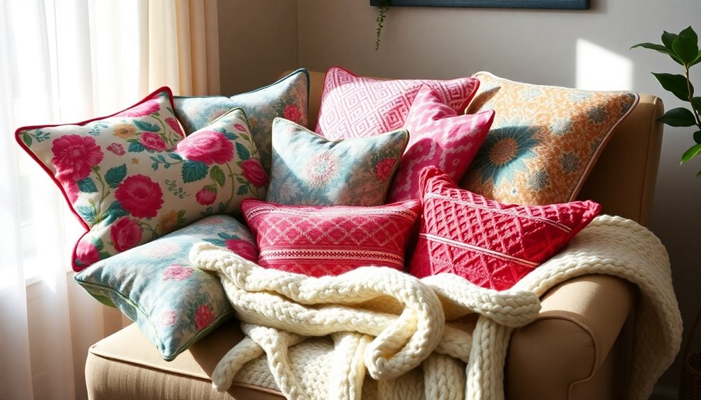 cozy handmade pillow covers