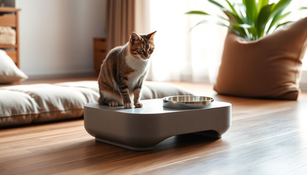 elevated dining for cats