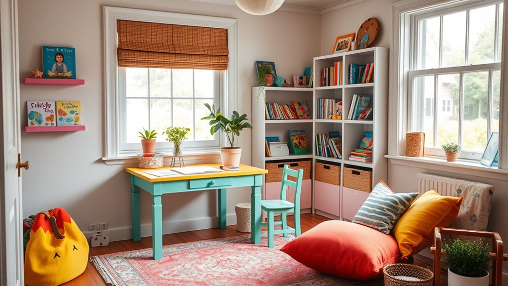 comfortable well lit secure workspace