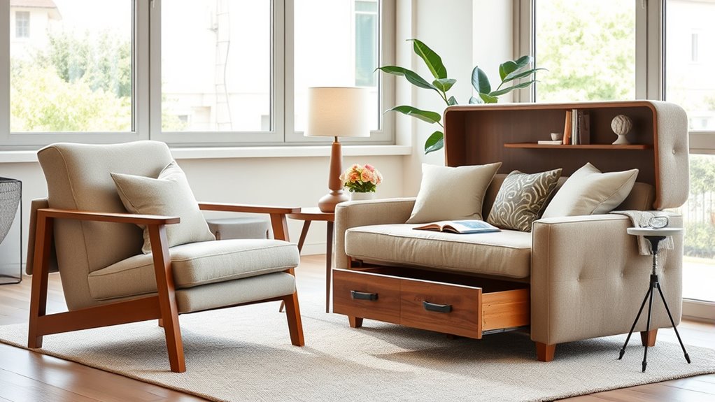 maximize space with multifunctional furniture