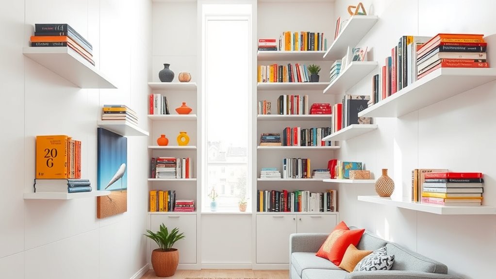 maximize space with shelving