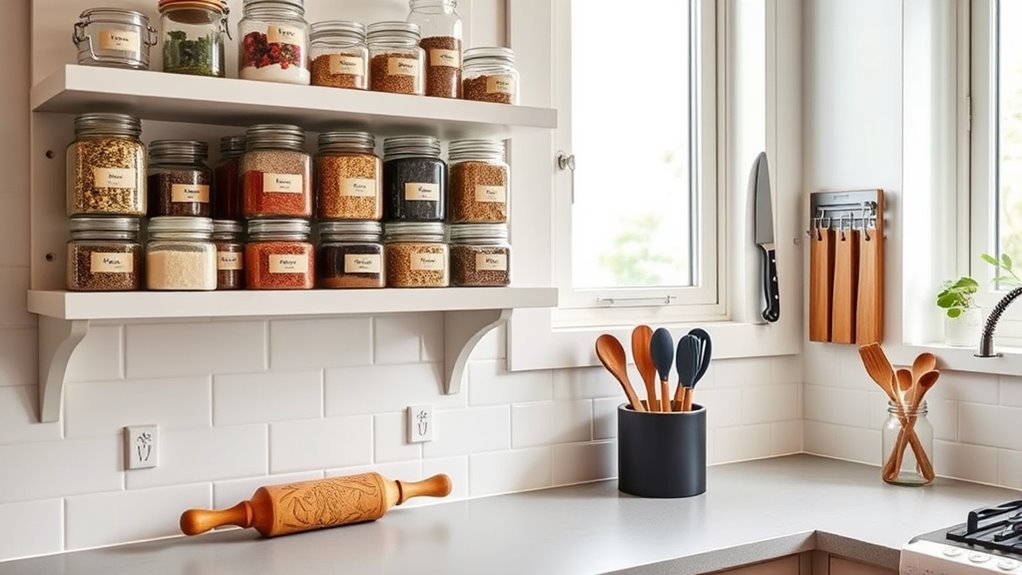 organized accessible kitchen storage
