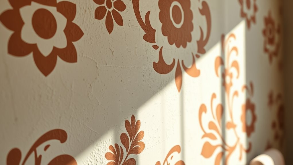 retro wall stencil designs