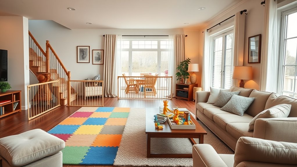 safe cozy organized play area