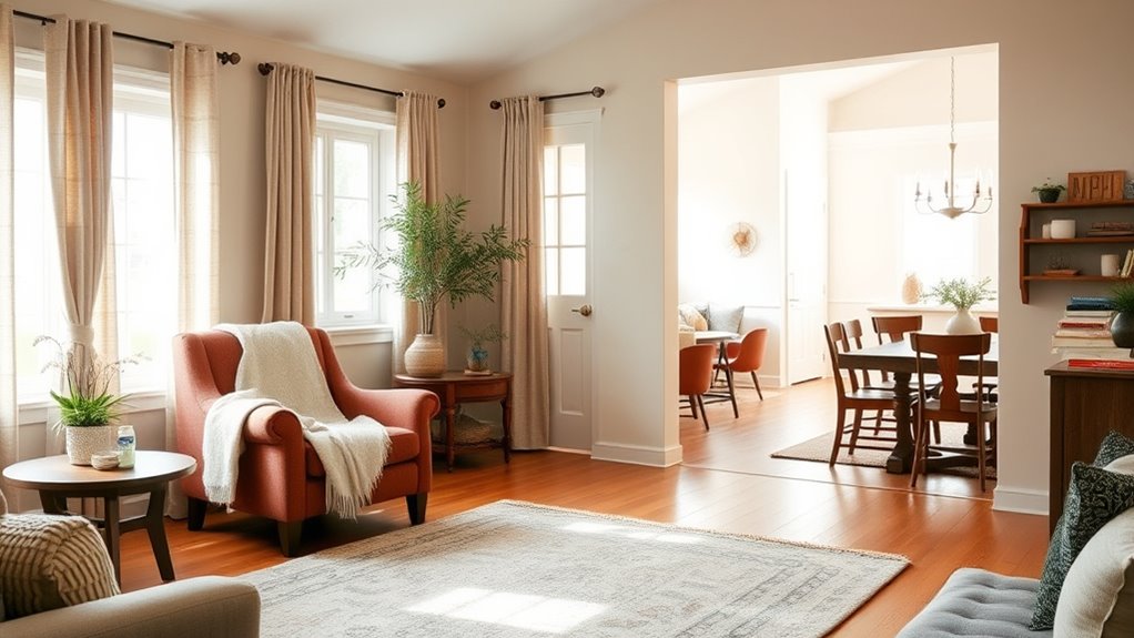 segmented cozy familiar spaces