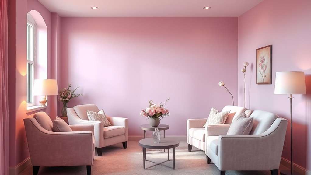 soft hues promote calming ambiance