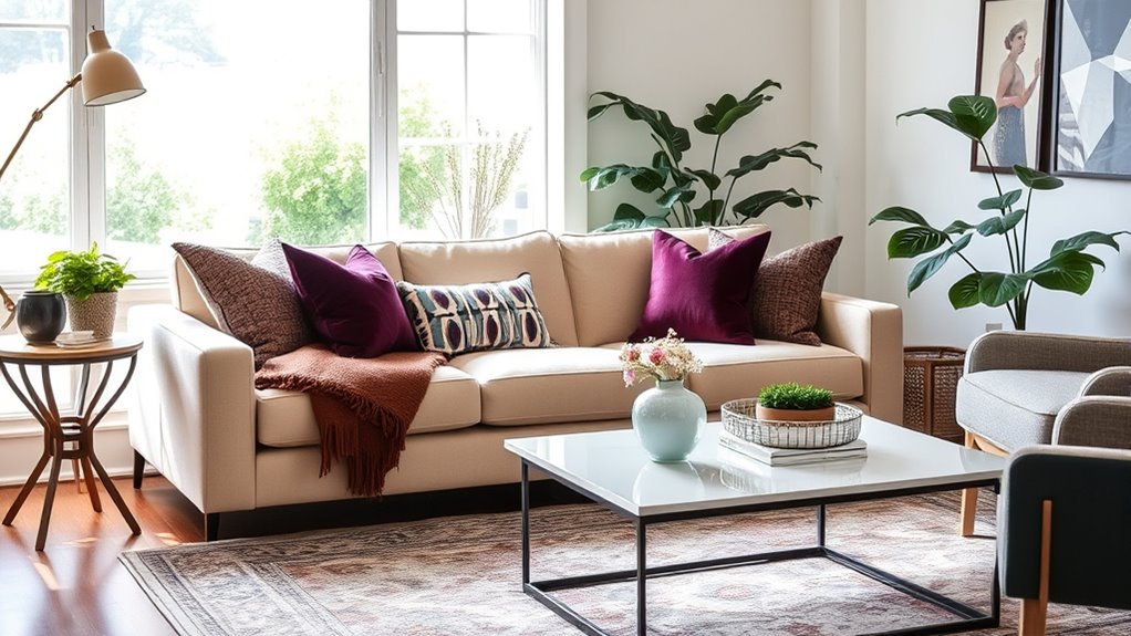 strategic furniture placement enhances style