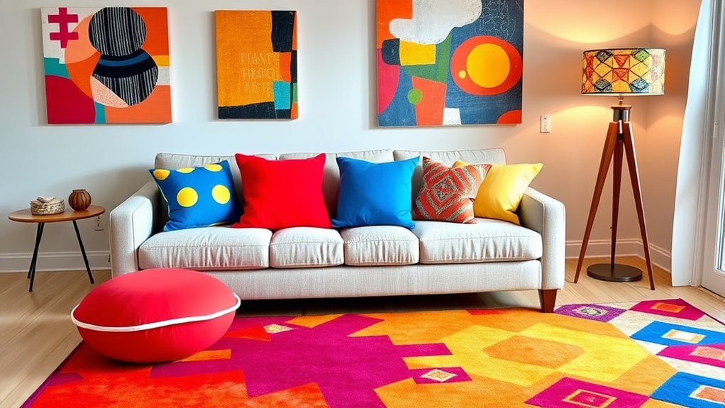 add colorful decor accents