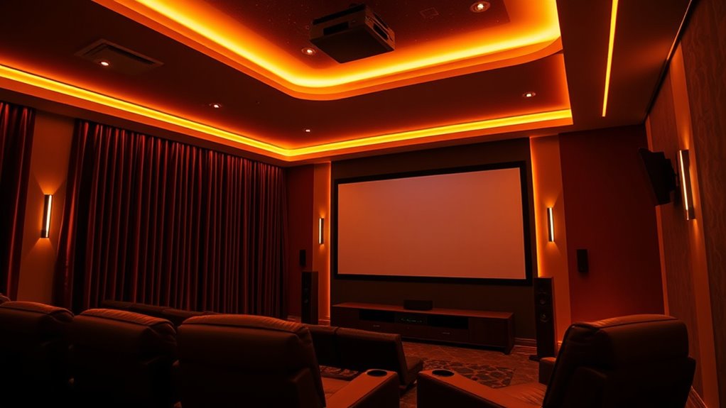 ambient lighting enhances viewing experience