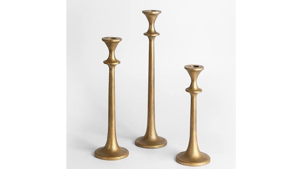 antique brass candle holders