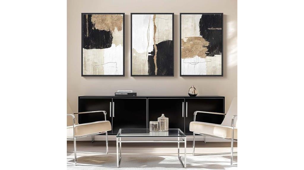 black white abstract wall art