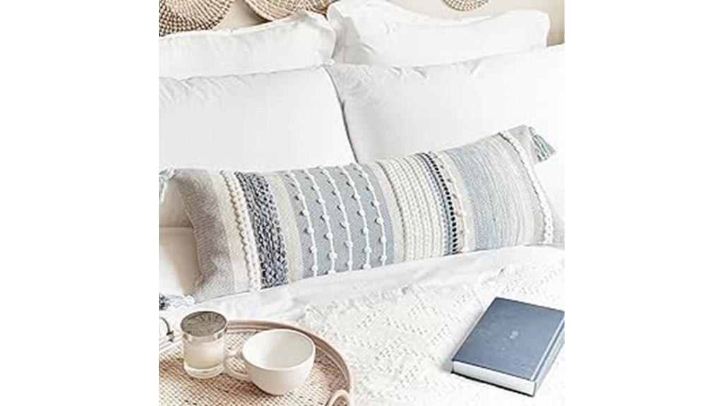 blue coastal lumbar pillow