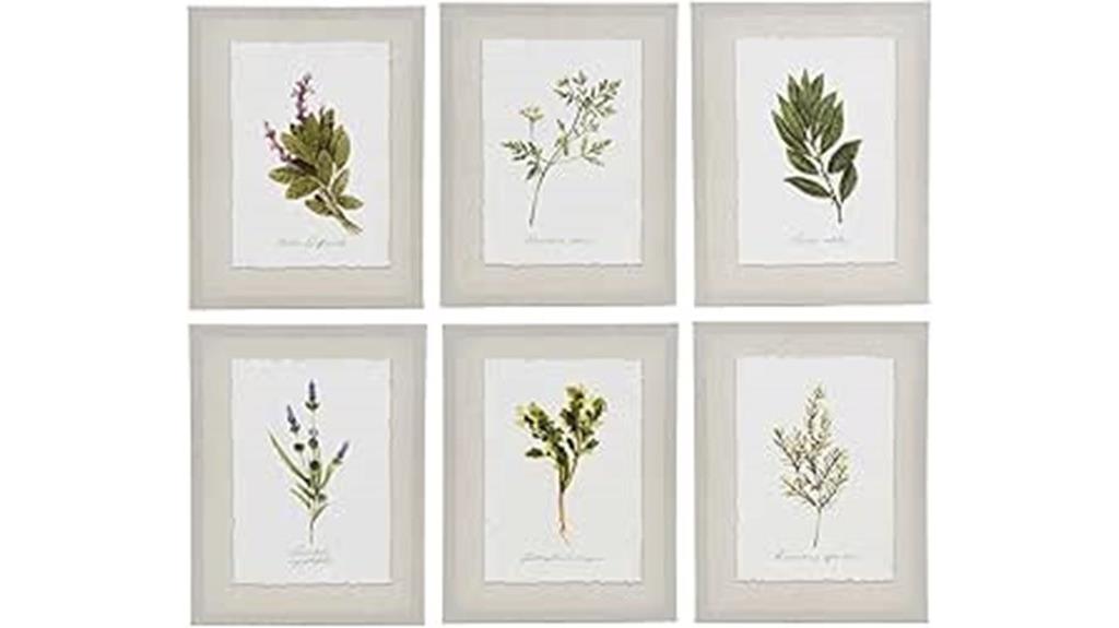 botanical wall art set