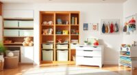 clutter free family room storage