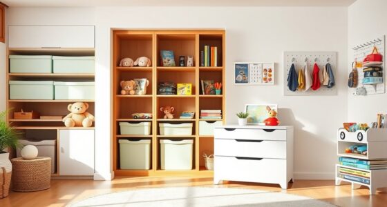 clutter free family room storage