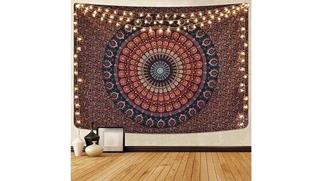 colorful bohemian mandala tapestry