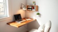 compact room homework nook