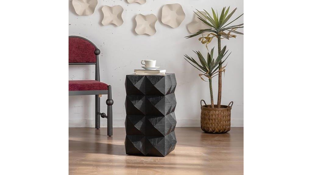 contemporary wooden side table