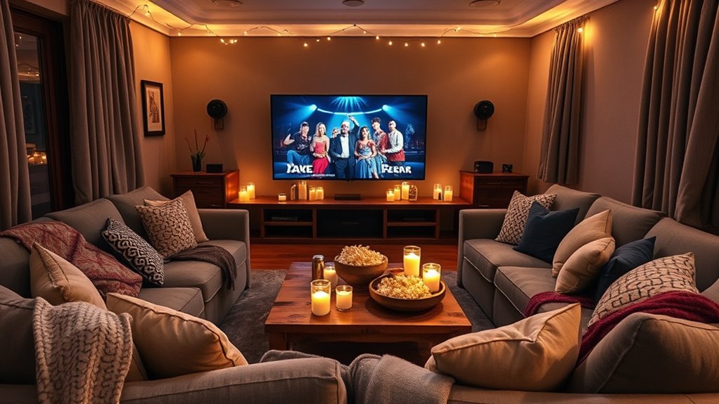 create a cozy movie night