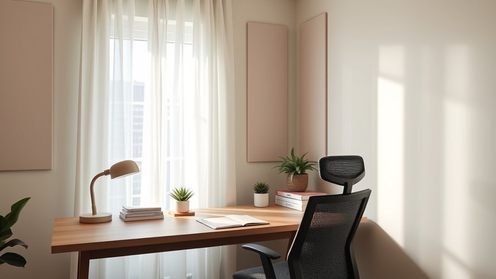 create organized ergonomic workspace