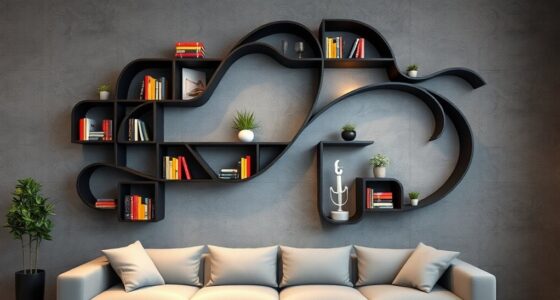 decorative and functional shelves