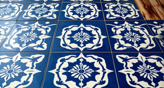 decorative painted tile flooring