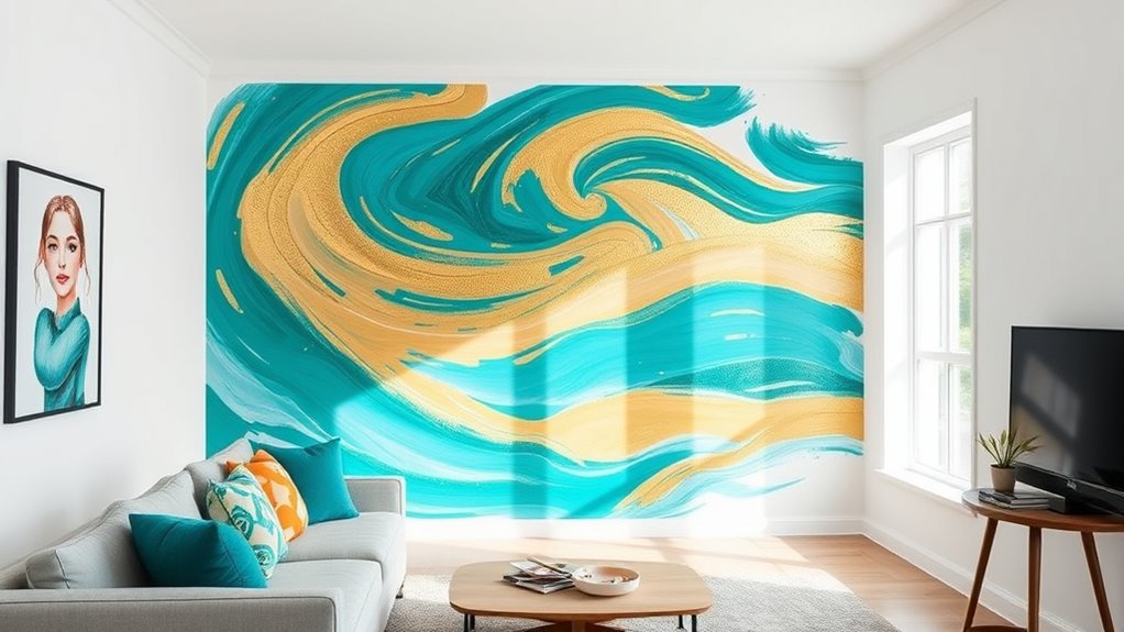 diy color accent wall