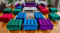 elegant velvet ottoman collection