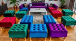 elegant velvet ottoman collection