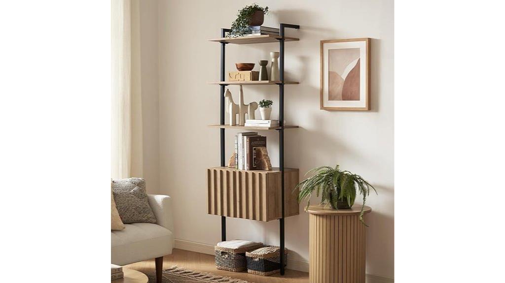 farmhouse industrial narrow shelf