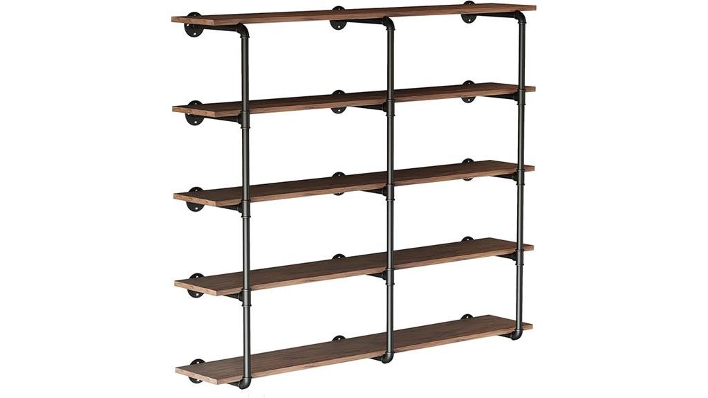 five story industrial pipe shelving