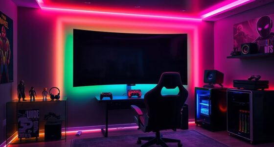 high tech gaming room setup