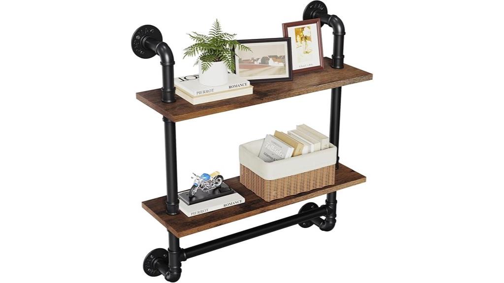 industrial floating shelf set