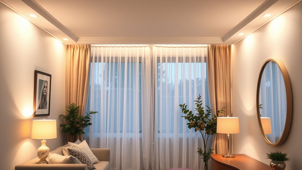 layered lighting enhances spaciousness