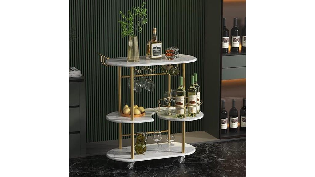 luxury gold bar cart