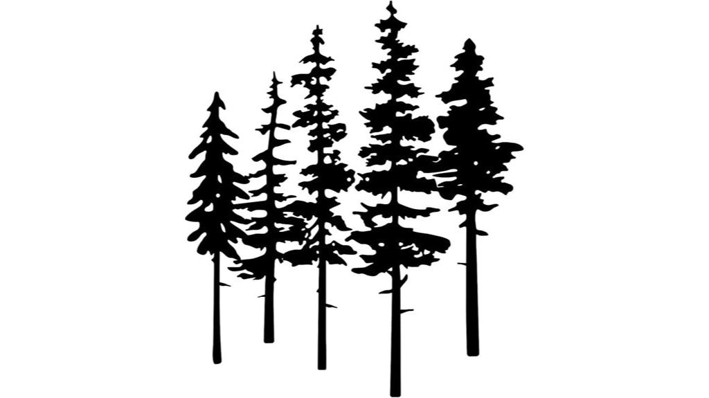 metal pine tree wall art