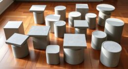 minimalist concrete side tables