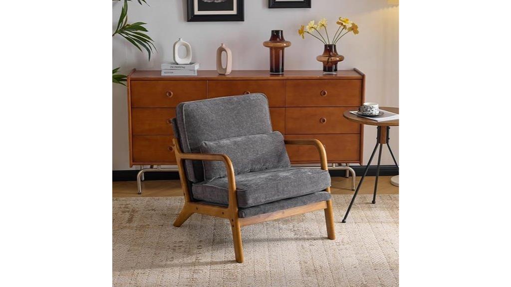 modern chenille accent chair