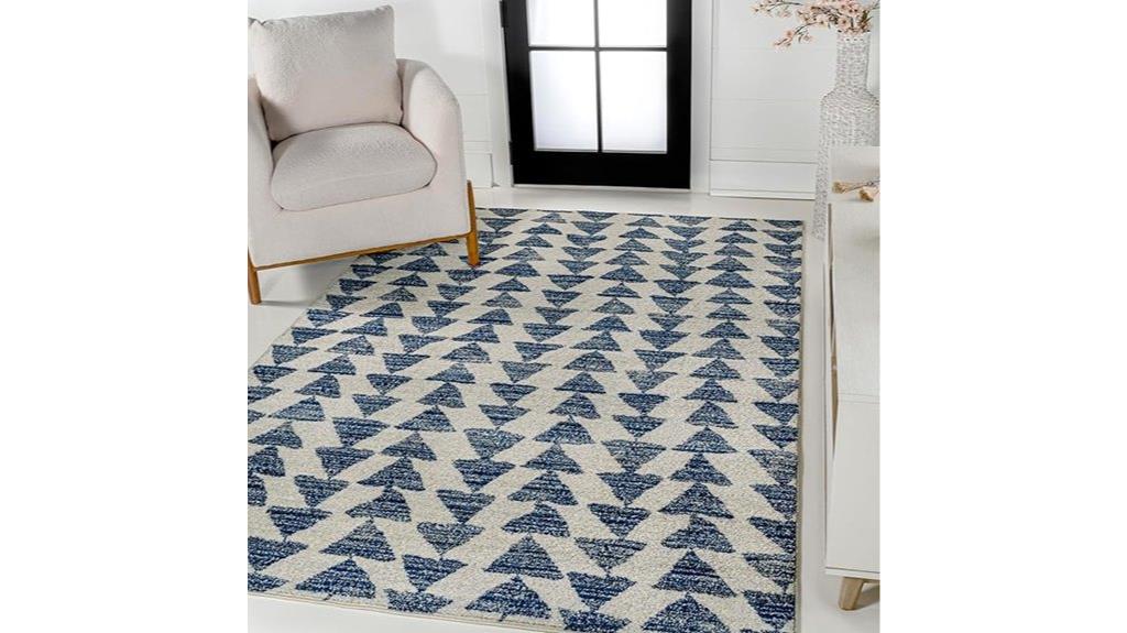 moroccan triangle geometric rug