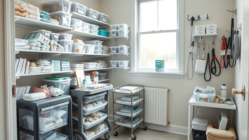 organized medical emergency supplies