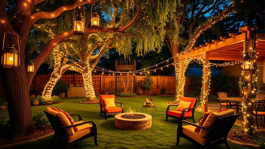 outdoor summer evening lighting