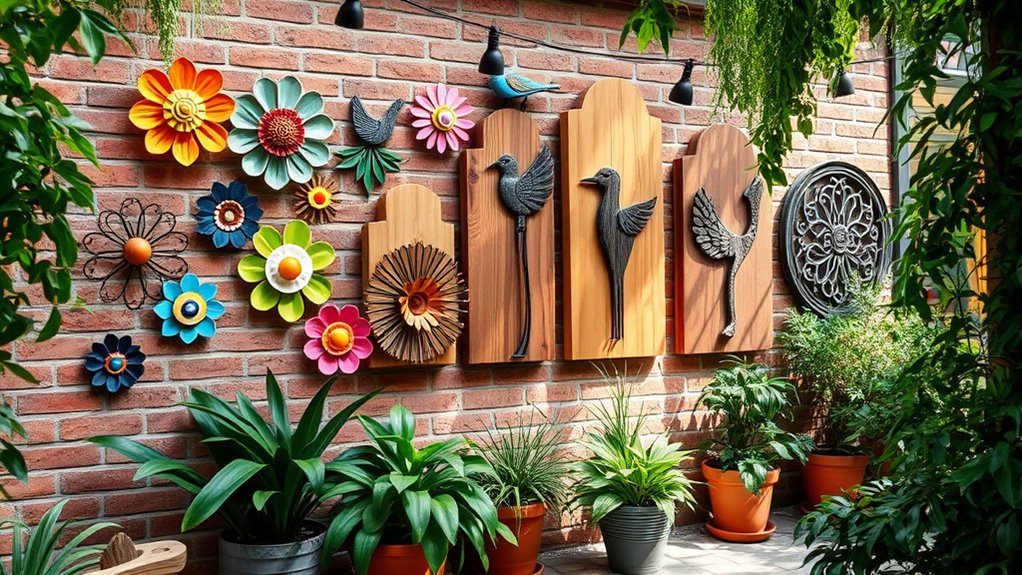 outdoor wall art ideas