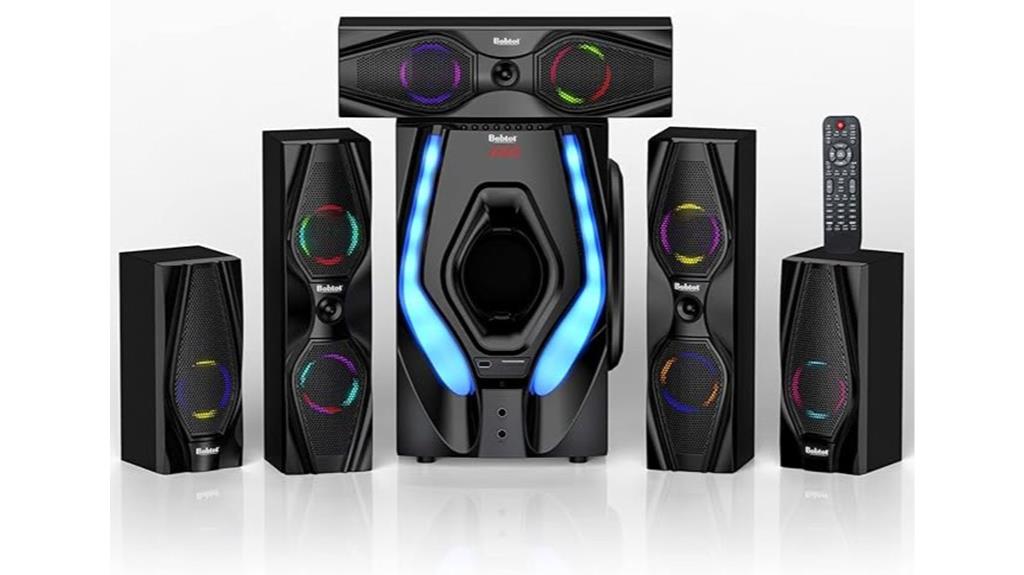 powerful 1200w subwoofer system