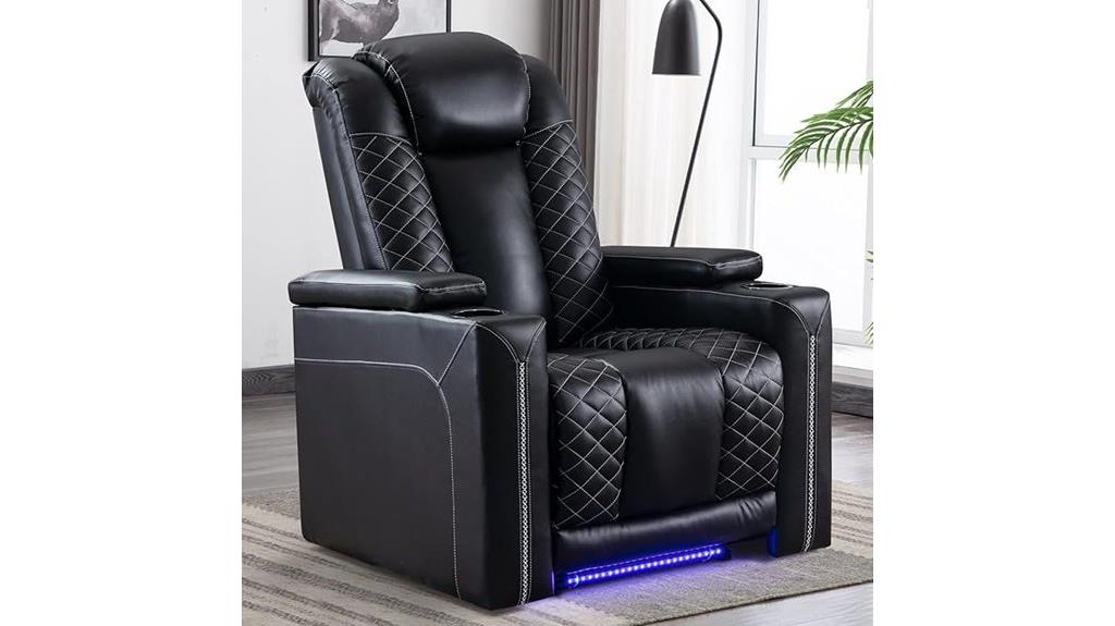 recliner with usb cup