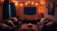 small living room movie setup