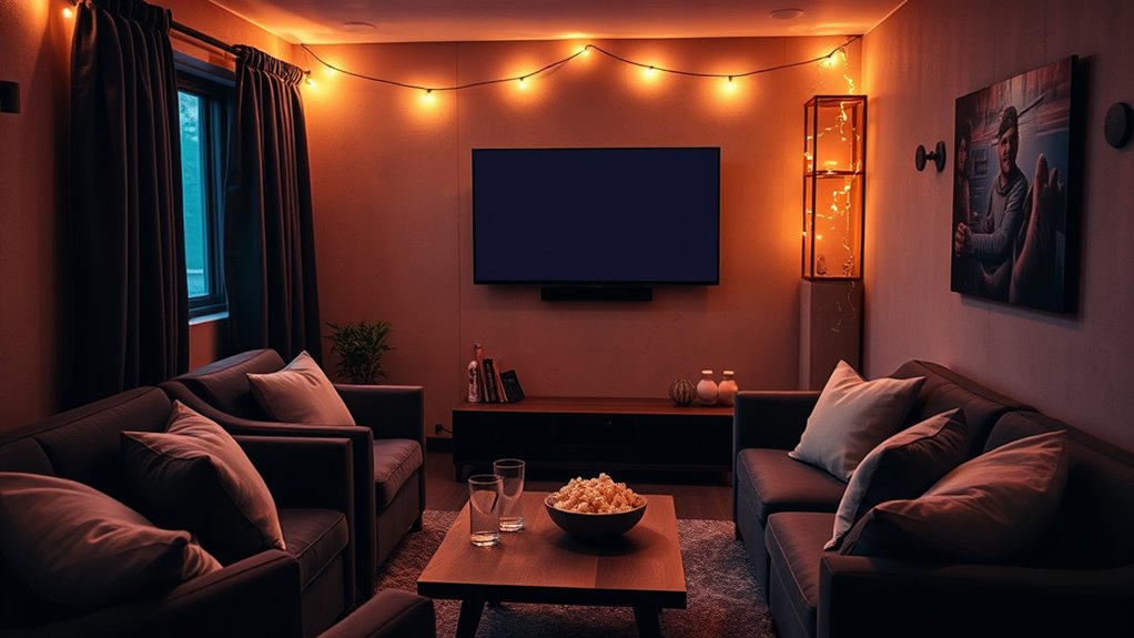 small living room movie setup