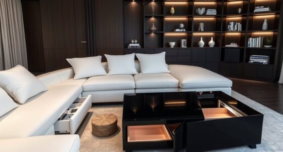 stylish furniture with hidden storage