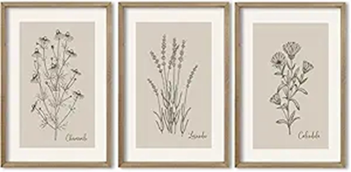 vintage botanical wall art