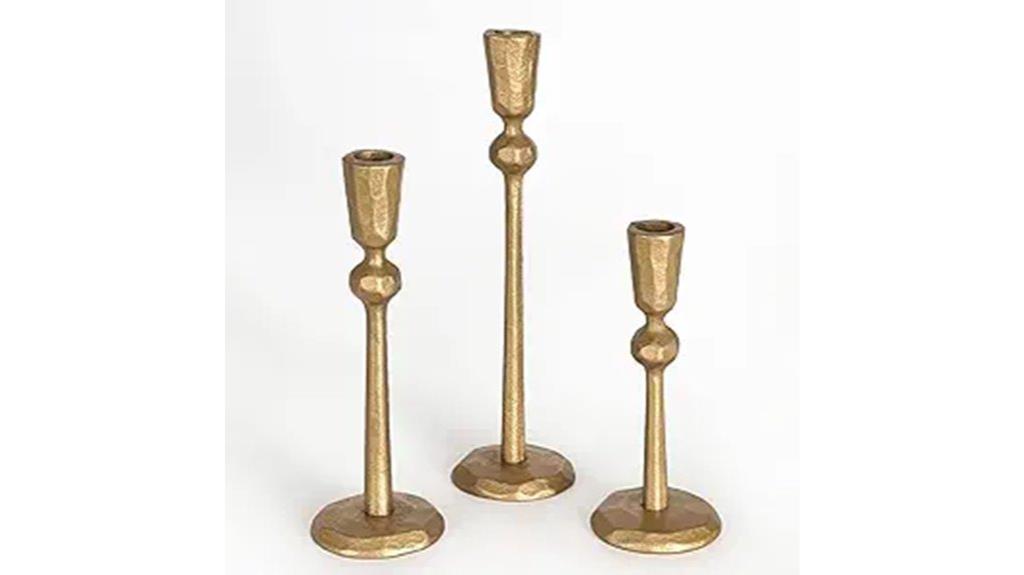 vintage brass candle holders