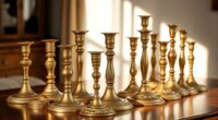 vintage brass candle sets